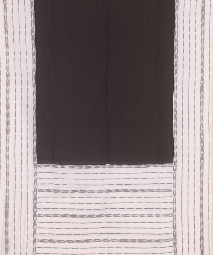 Off white black patch work dupatta cotton sambalpuri dress material