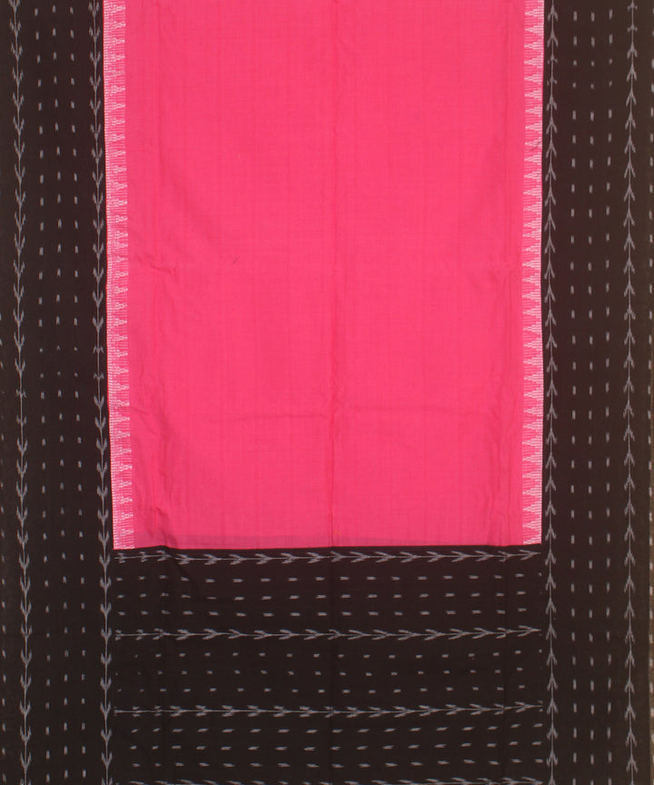 Black pink handwoven cotton sambalpuri dress material