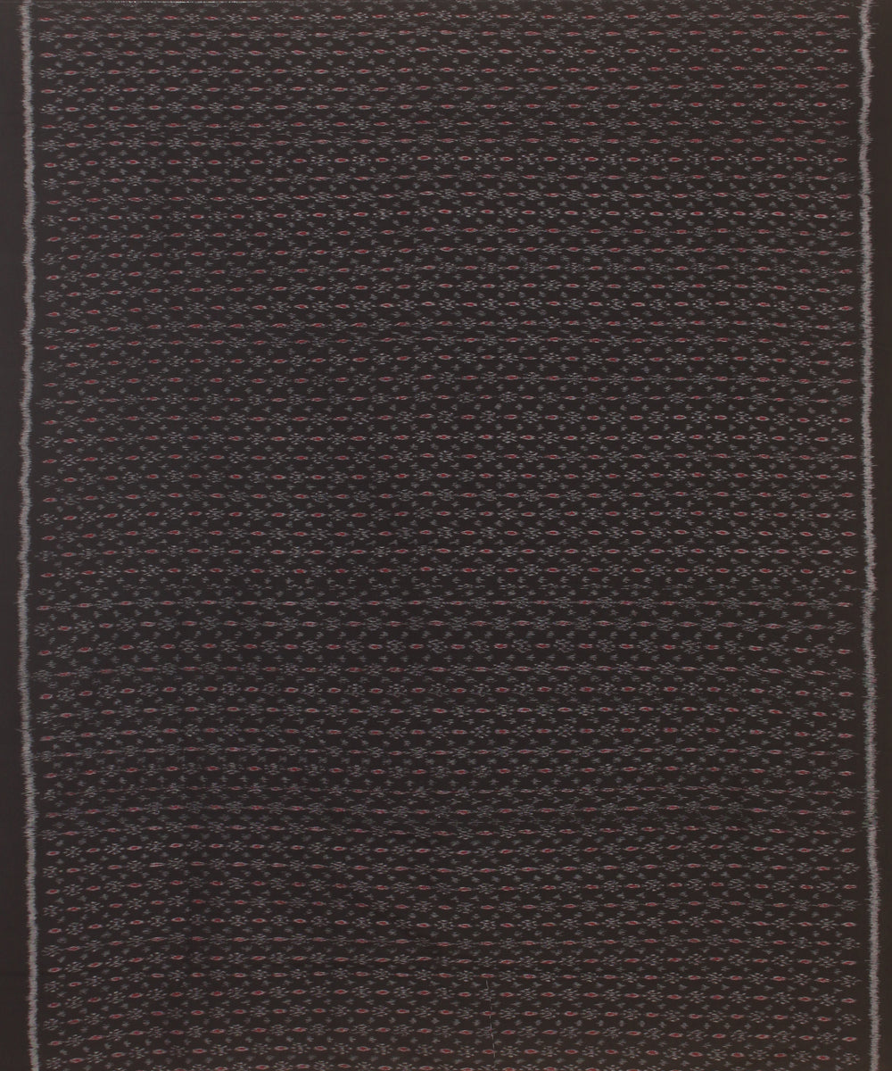 Black red handwoven sambalpuri cotton dress material