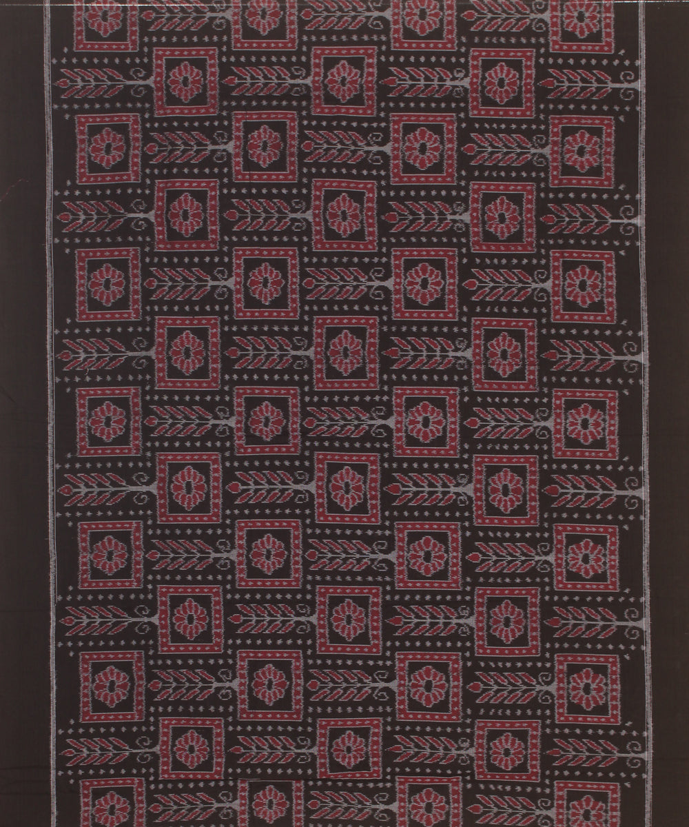 Black cream handwoven cotton sambalpuri dress material