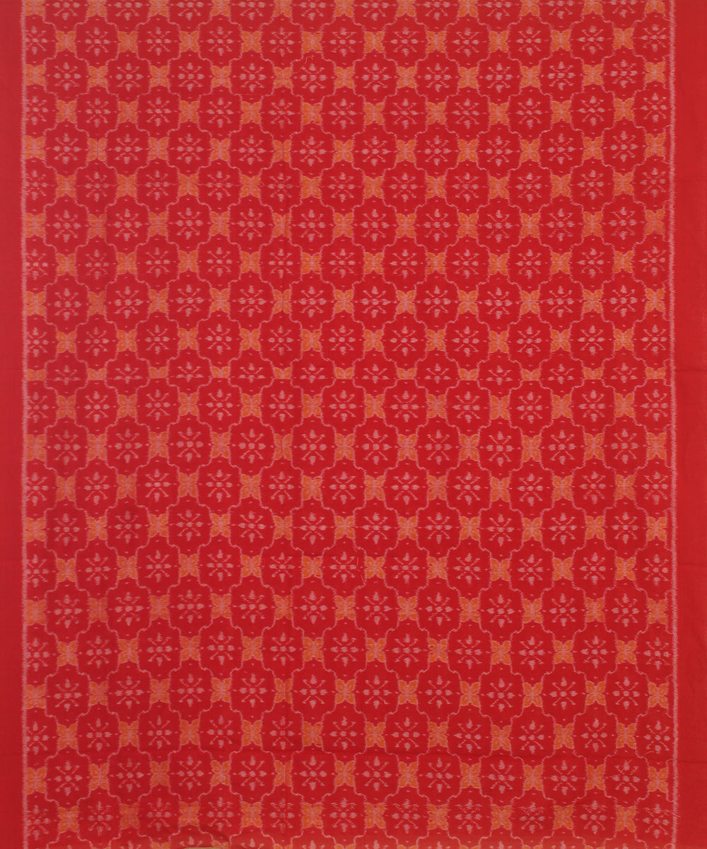 Red yellow handloom sambalpuri cotton dress material