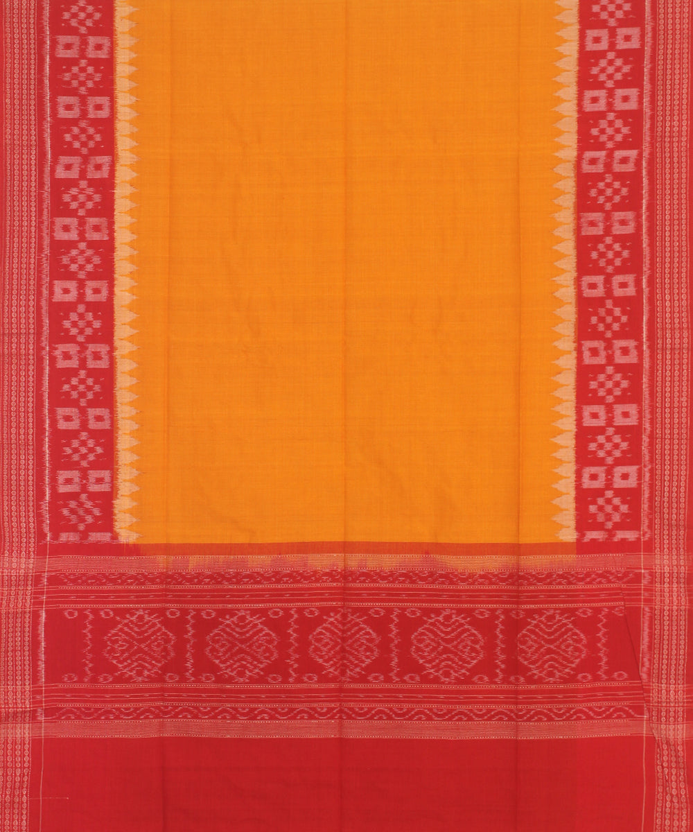 Red yellow handloom sambalpuri cotton dress material