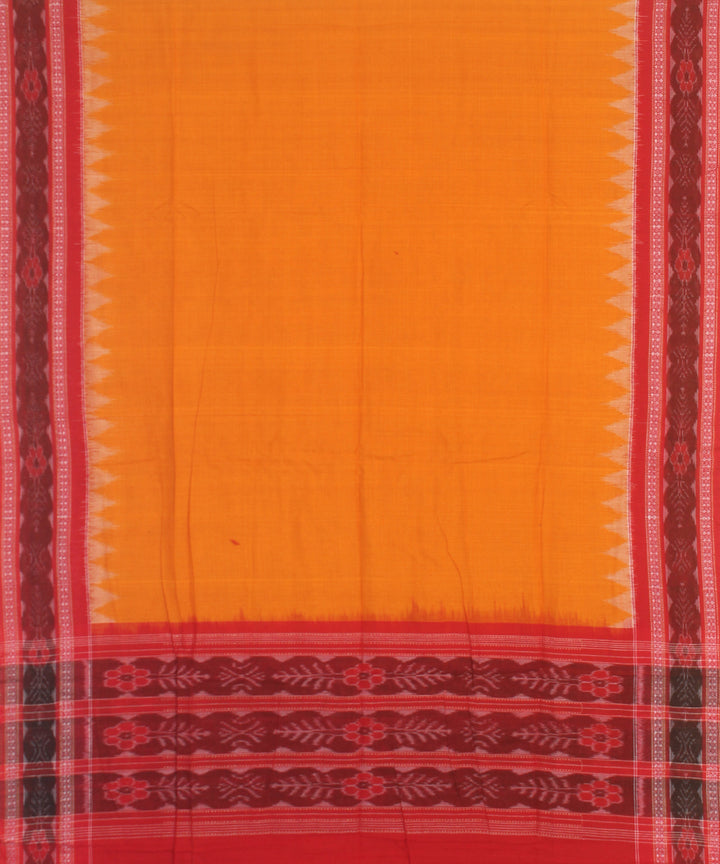 Red yellow sambalpuri handloom cotton dress material