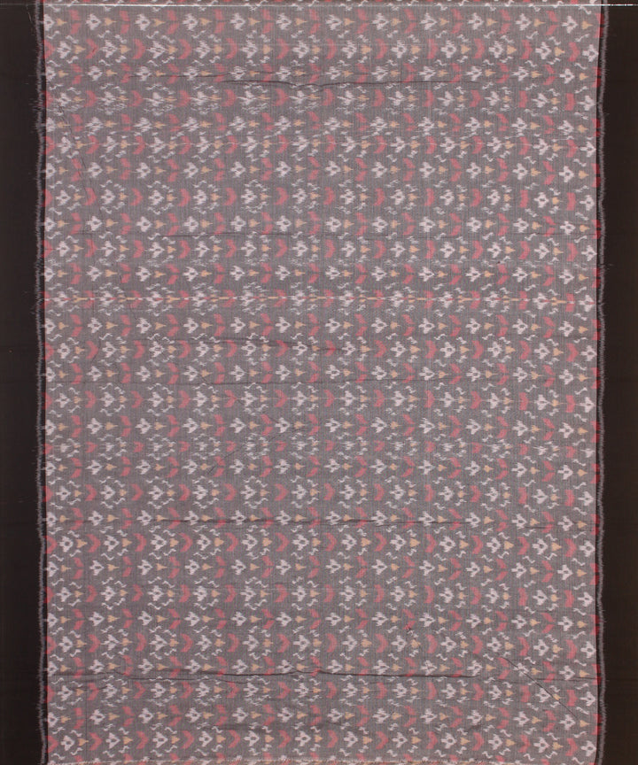 Grey black handwoven cotton sambalpuri dress material