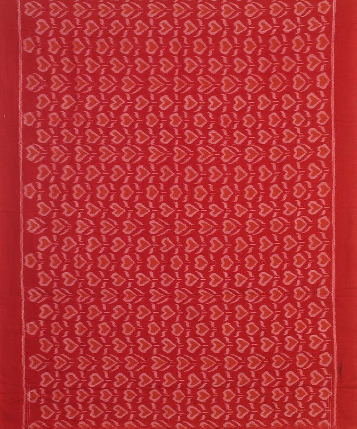 Red yellow handwoven sambalpuri cotton dress material