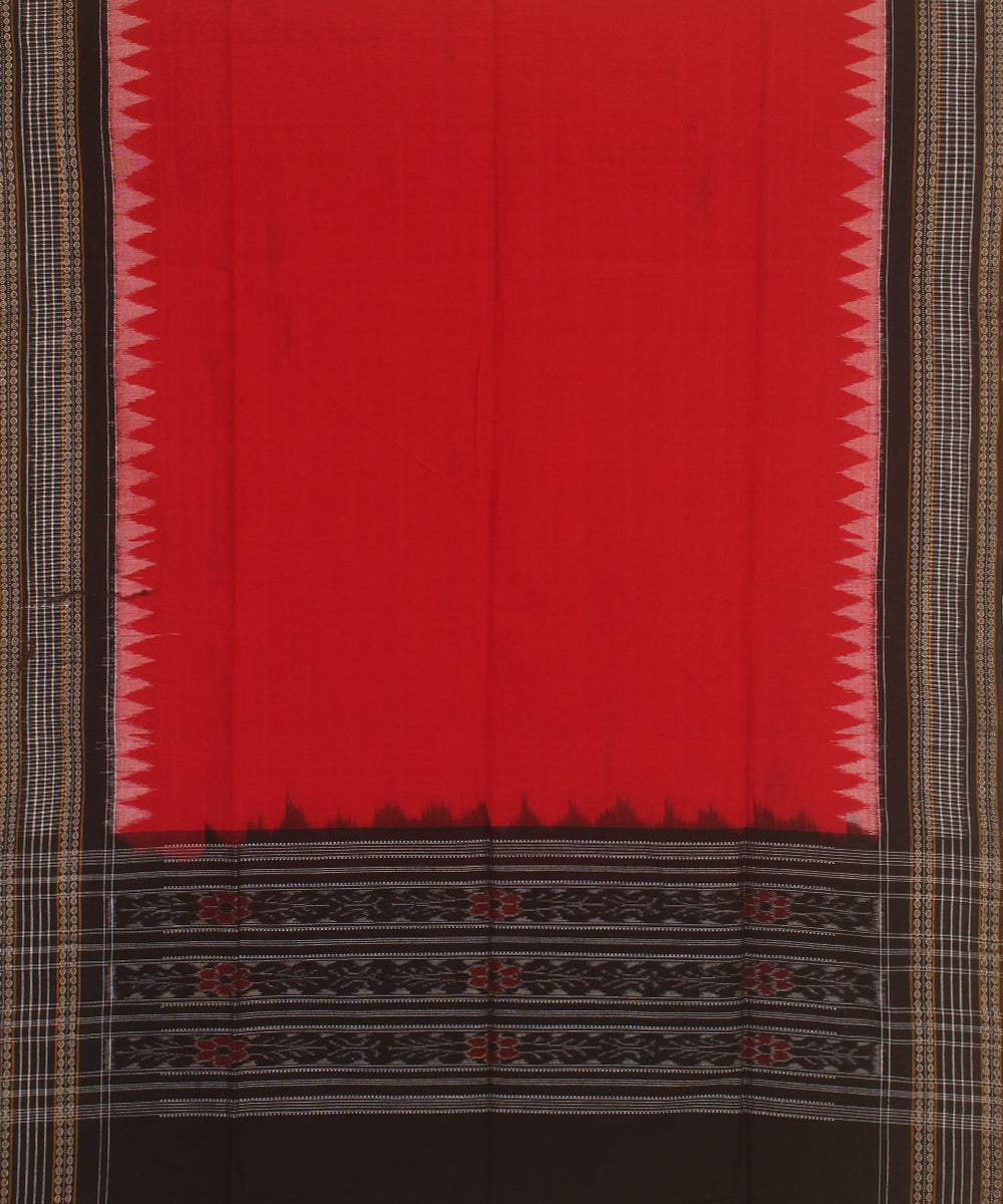 White red handwoven cotton sambalpuri dress material