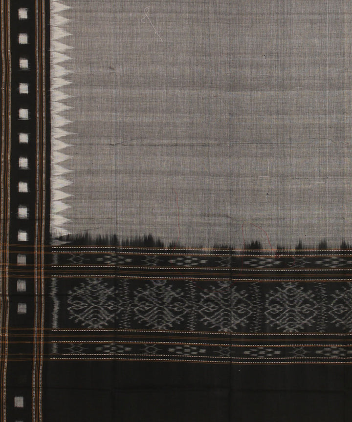 Grey black handwoven sambalpuri cotton dupatta