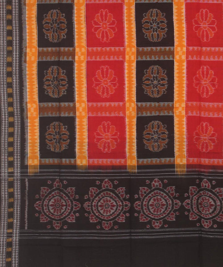 Multicolor black handloom cotton sambalpuri dupatta