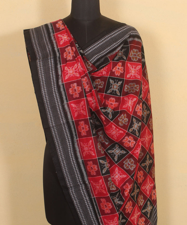 Multicolor handwoven cotton sambalpuri dupatta