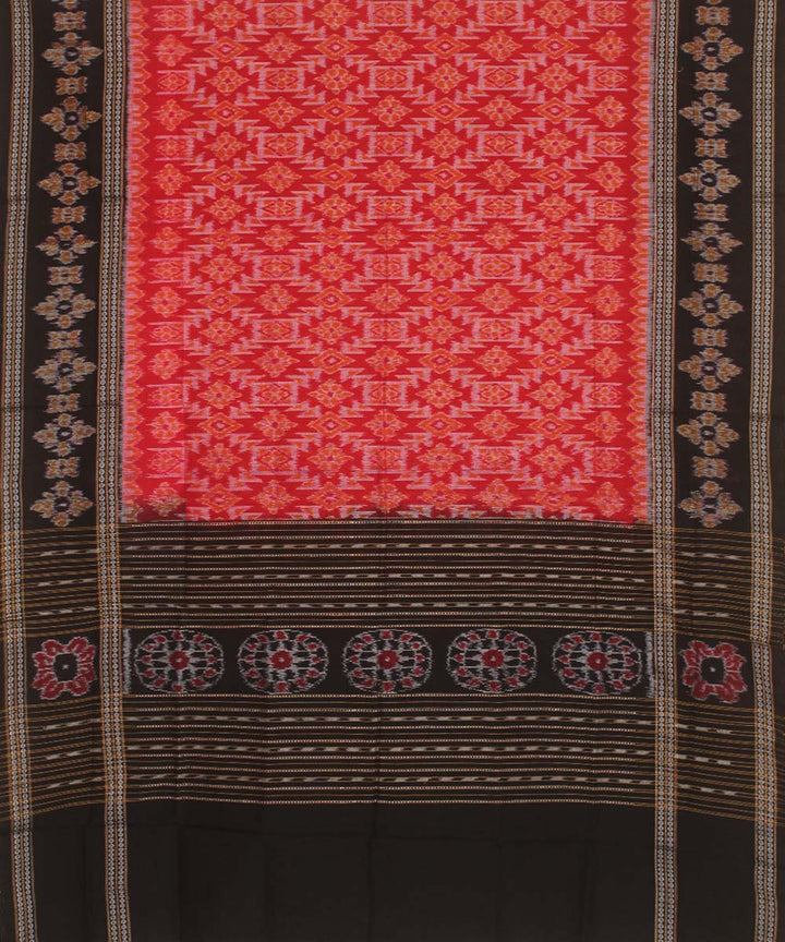 Red black handloom sambalpuri cotton dupatta