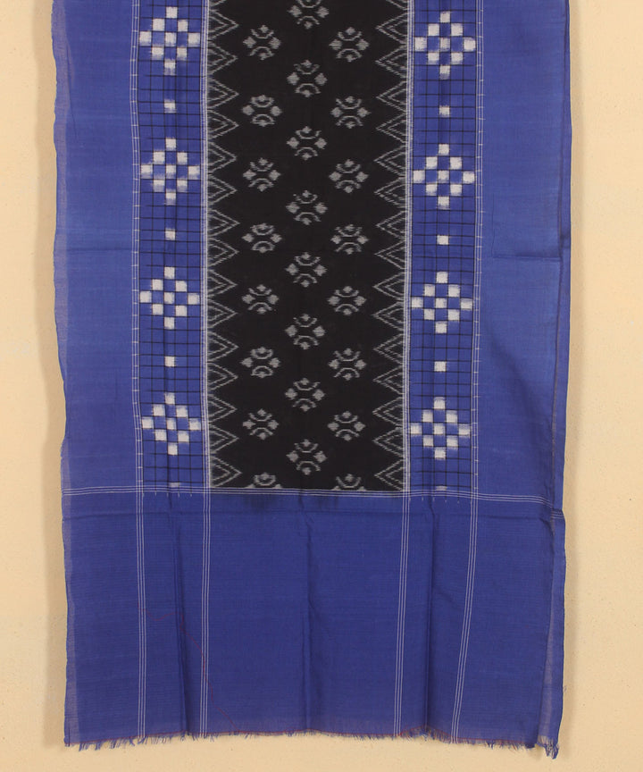 Navy blue  handwoven cotton sambalpuri stole