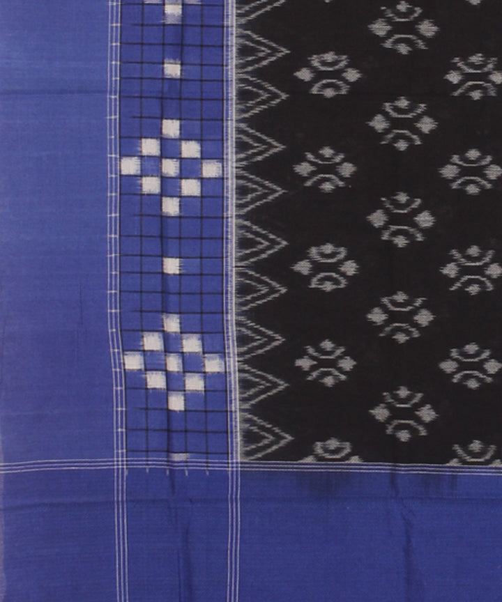 Navy blue  handwoven cotton sambalpuri stole