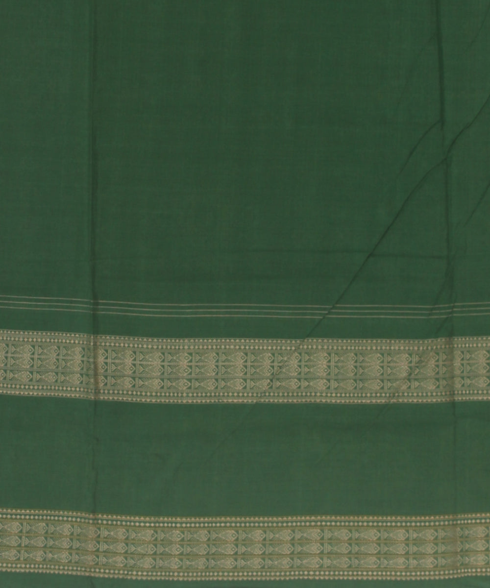 Black green cotton handloom sambalpuri saree