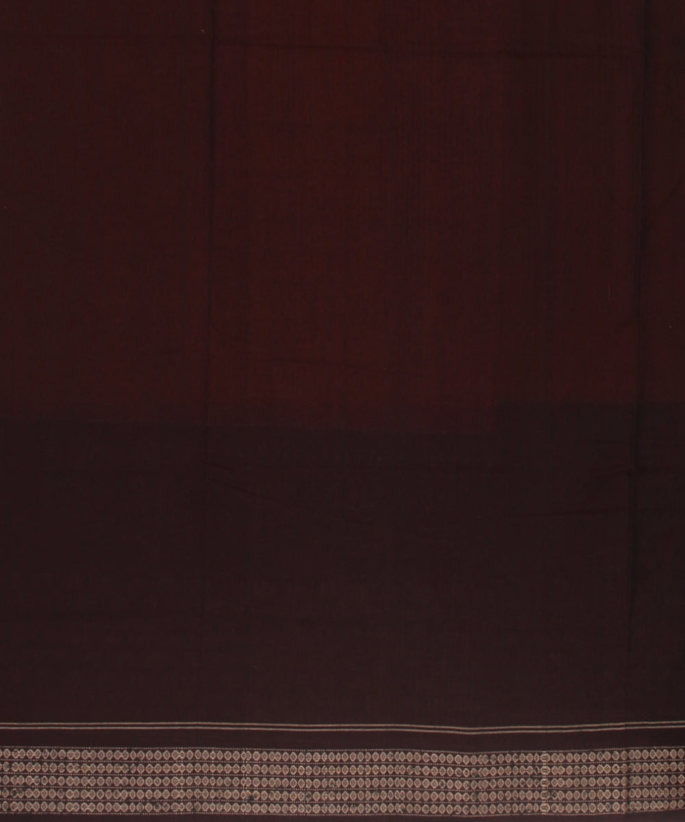 Orange coffee cotton handloom sambalpuri saree