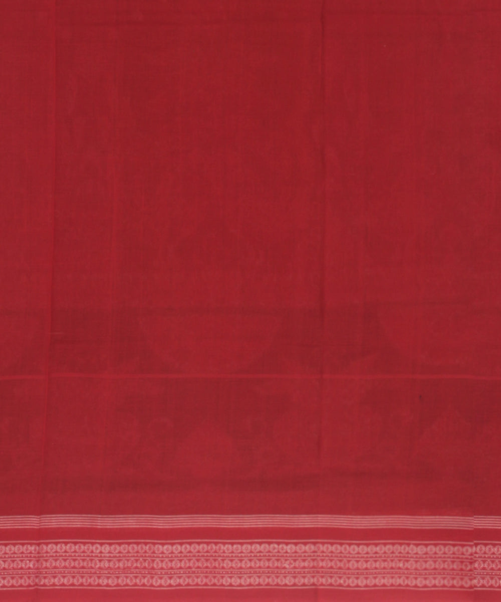 Maroon red handloom sambalpuri cotton saree