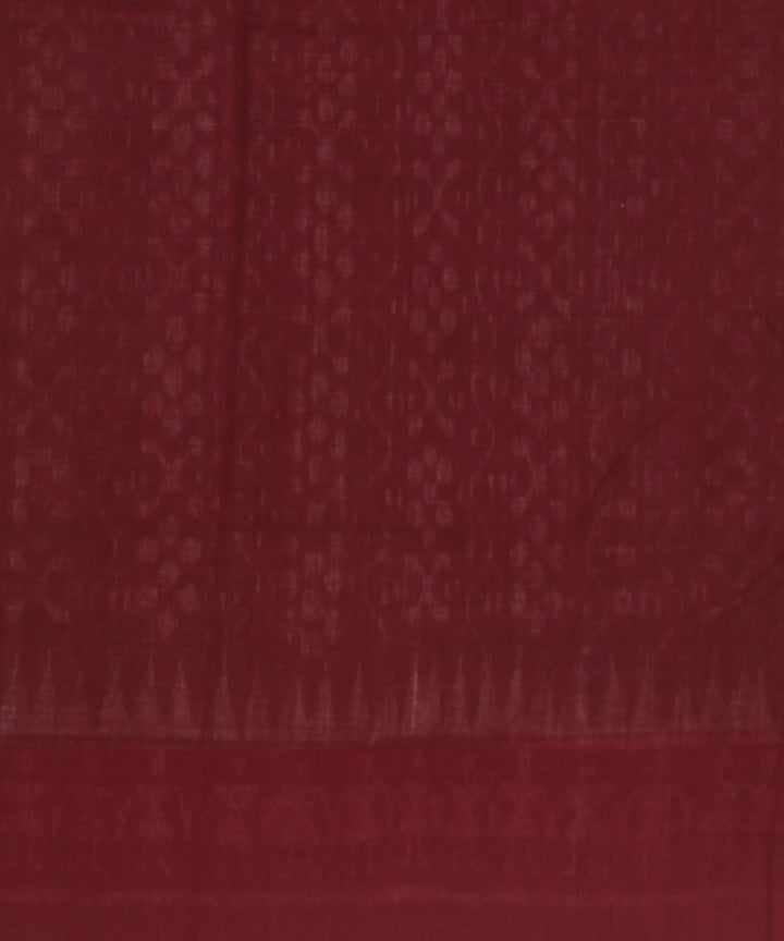 Peach maroon cotton handloom sambalpuri saree
