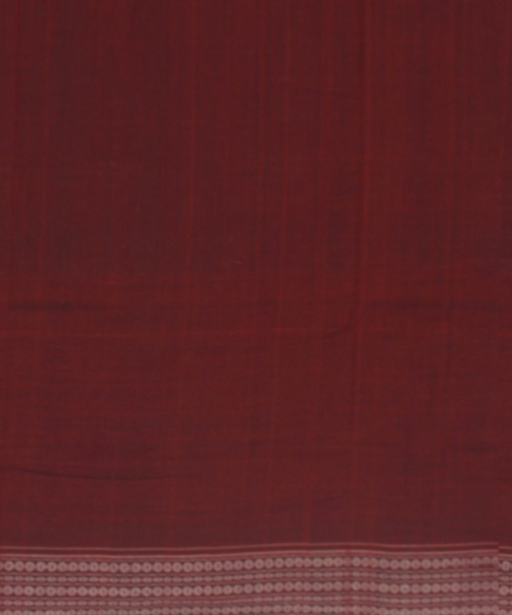 Dark green maroon cotton handloom sambalpuri saree