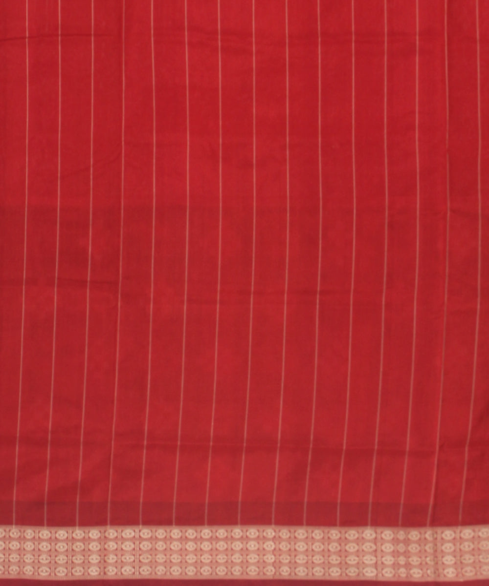 Red maroon silk handloom sambalpuri saree