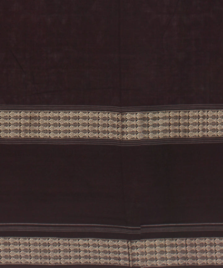 Peach brown cotton handloom sambalpuri saree