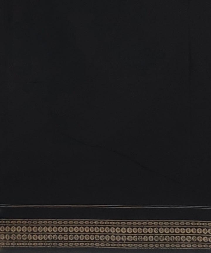 Navy blue black cotton handloom sambalpuri saree