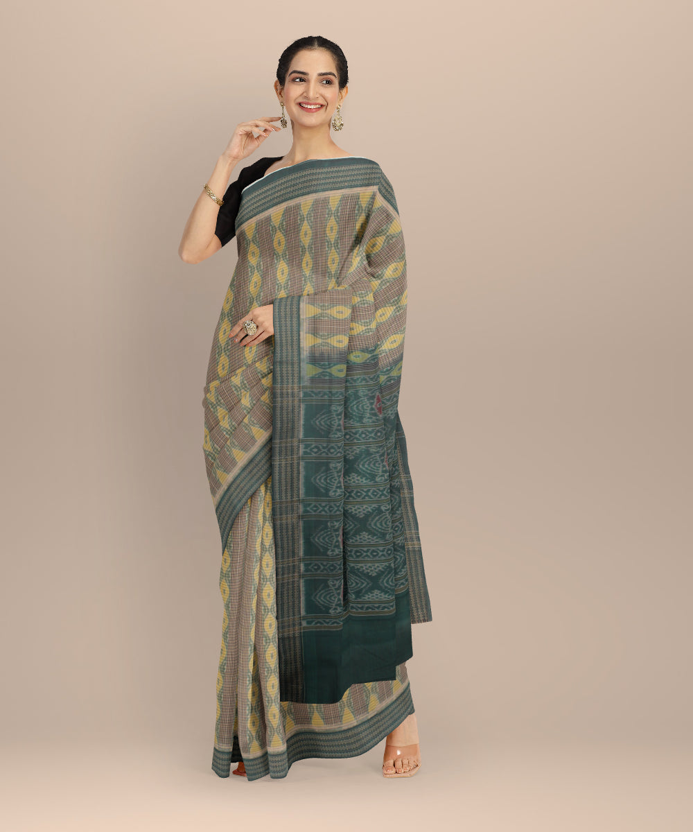 Multicolor handloom cotton sambalpuri saree