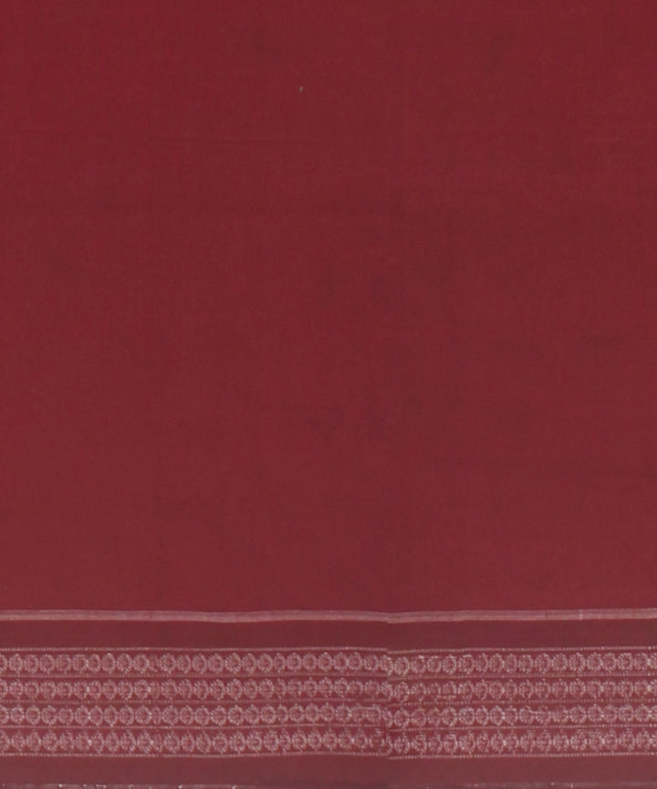 Red maroon cotton handloom sambalpuri saree