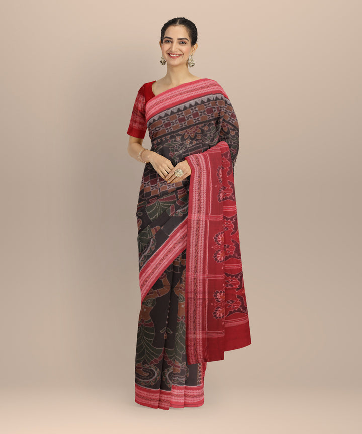 Multicolor cotton handwoven sambalpuri saree