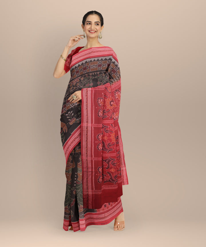 Multicolor cotton handwoven sambalpuri saree