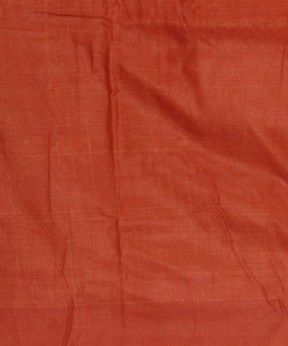 Sky blue rust tussar silk handloom gopalpur saree