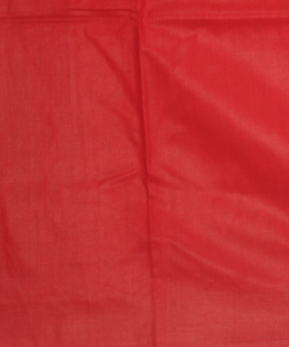 Beige red tussar silk handloom gopalpur saree