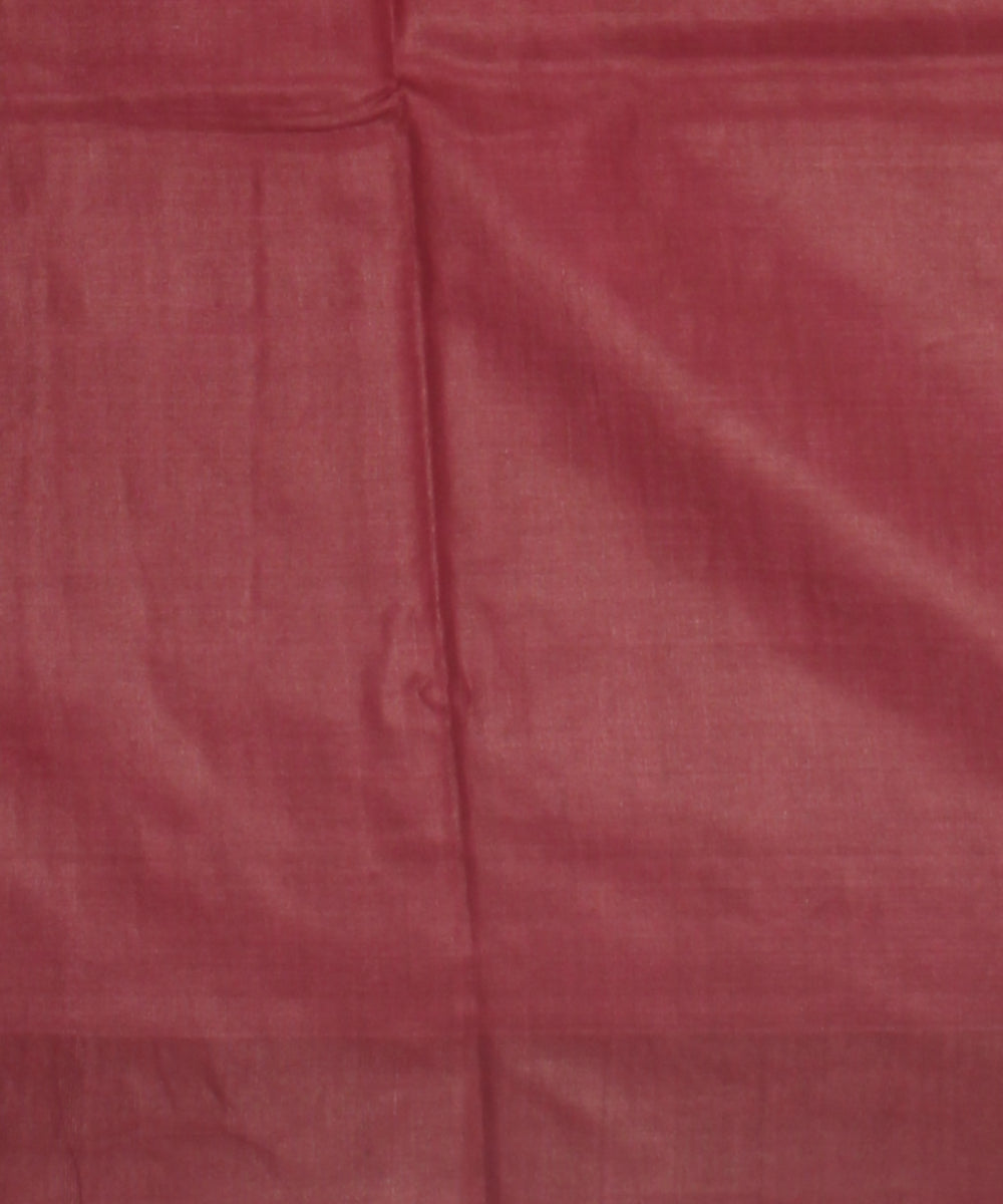 Beige maroon tussar silk gopalpur handloom saree