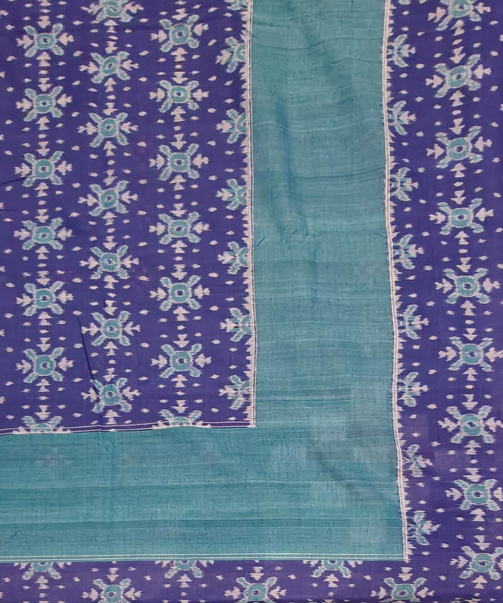 Navy blue handwoven sambalpuri cotton bedsheet