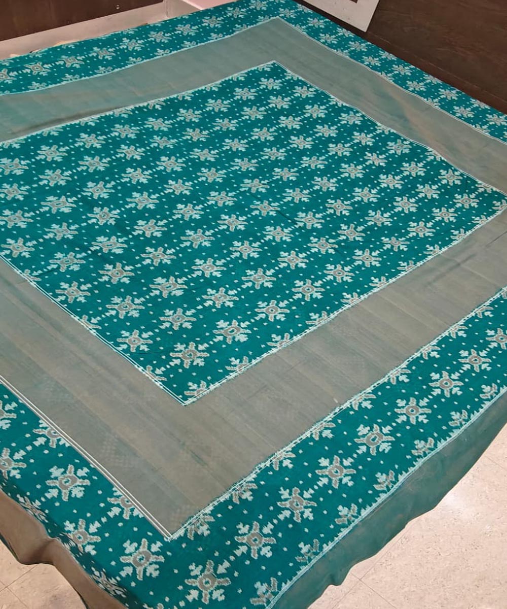 Dark green handloom sambalpuri cotton bedsheet