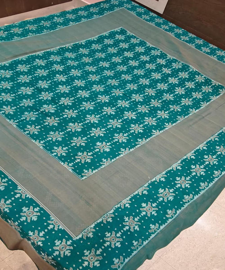 Dark green handloom sambalpuri cotton bedsheet