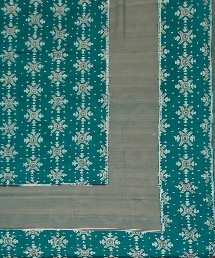 Dark green handloom sambalpuri cotton bedsheet