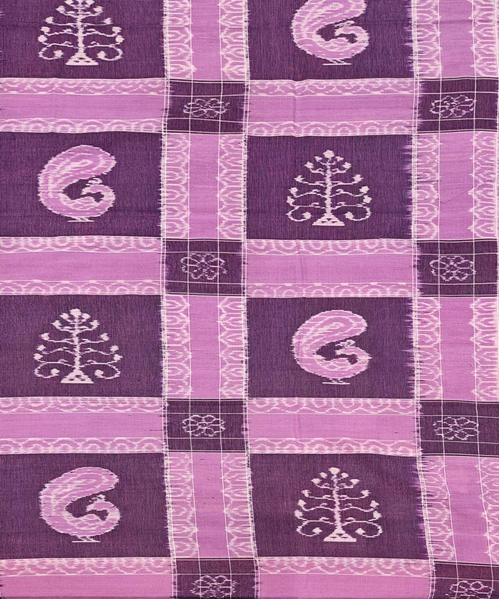 Purple handloom sambalpuri cotton bedsheet
