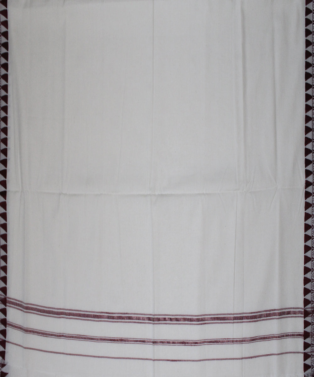 White blue handwoven cotton sambalpuri dhoti
