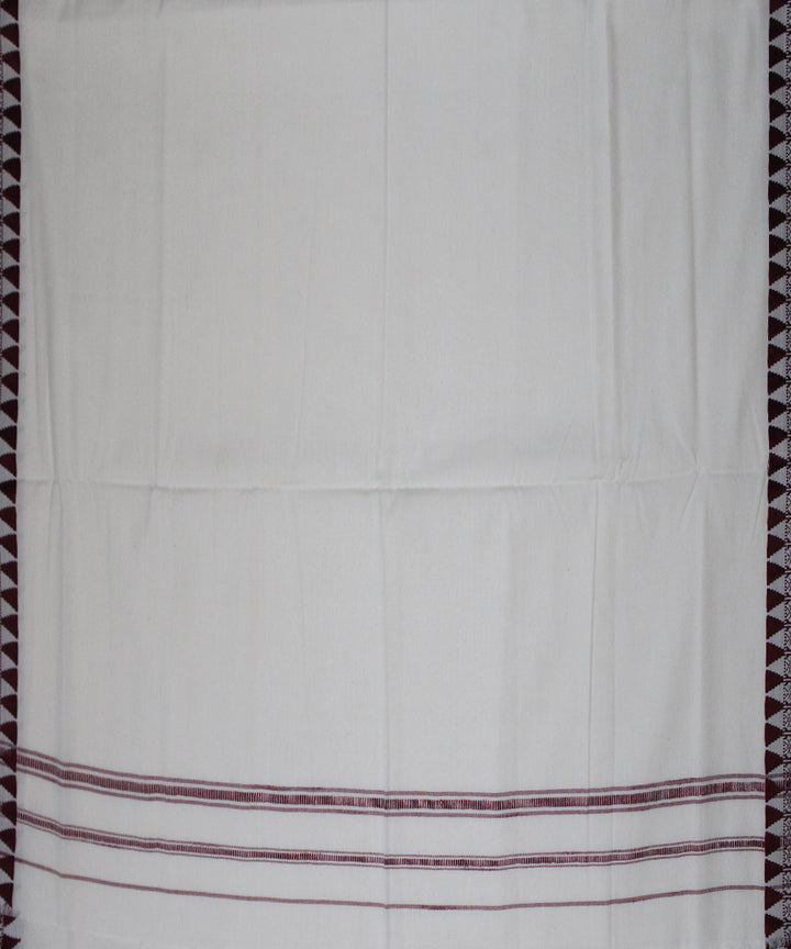 White blue handwoven cotton sambalpuri dhoti