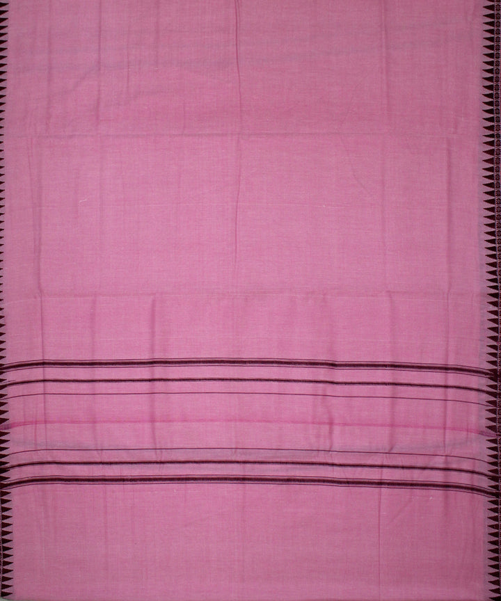 Pink maroon handwoven cotton sambalpuri dhoti