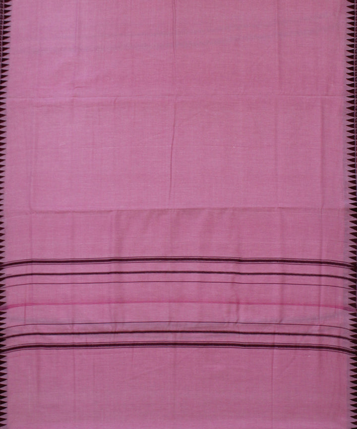 Pink maroon handwoven cotton sambalpuri dhoti