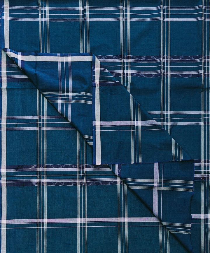 Dark green check handwoven cotton sambalpuri lungi