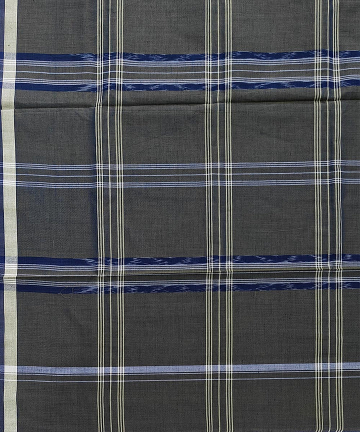 Olive check handwoven cotton sambalpuri lungi