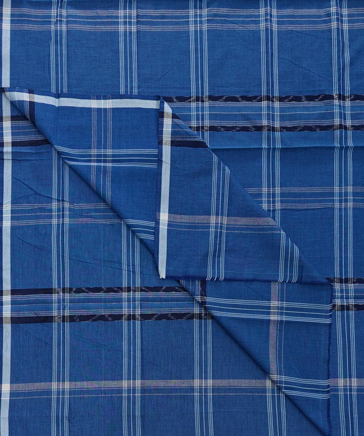 Sky blue check handloom cotton sambalpuri lungi