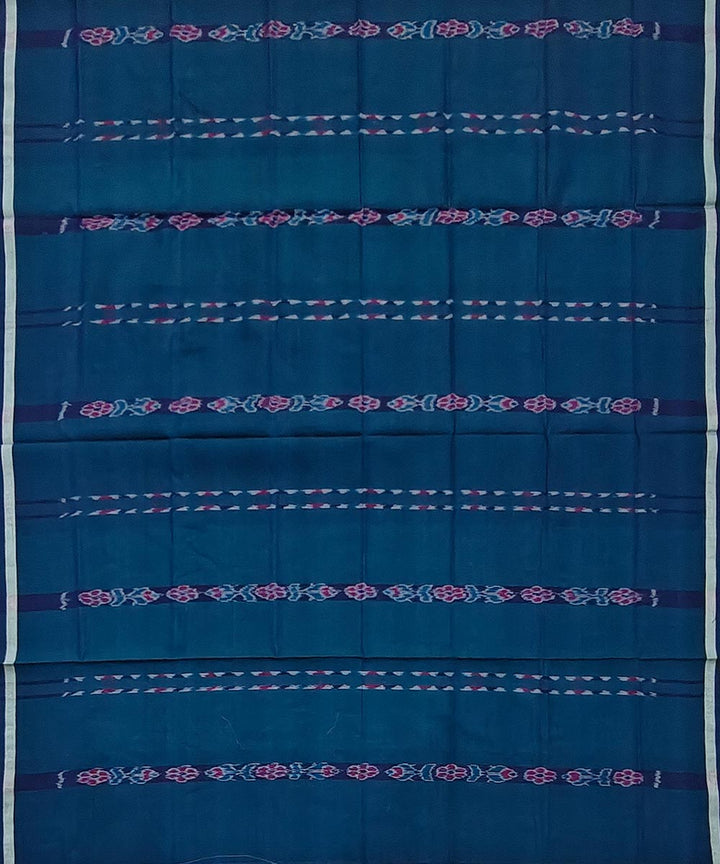 Dark blue handwoven cotton sambalpuri lungi