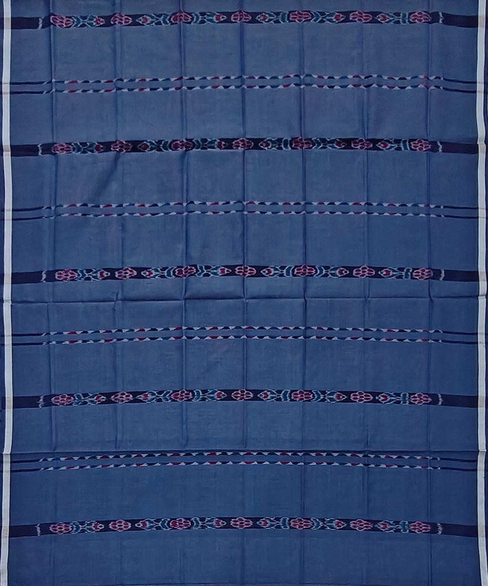 Grey stripe handwoven cotton sambalpuri lungi