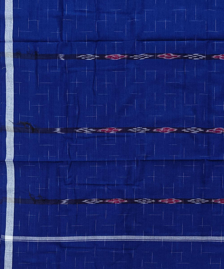Navy blue handwoven cotton sambalpuri lungi