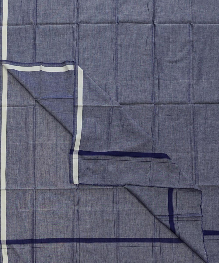 Grey plain handwoven cotton sambalpuri lungi