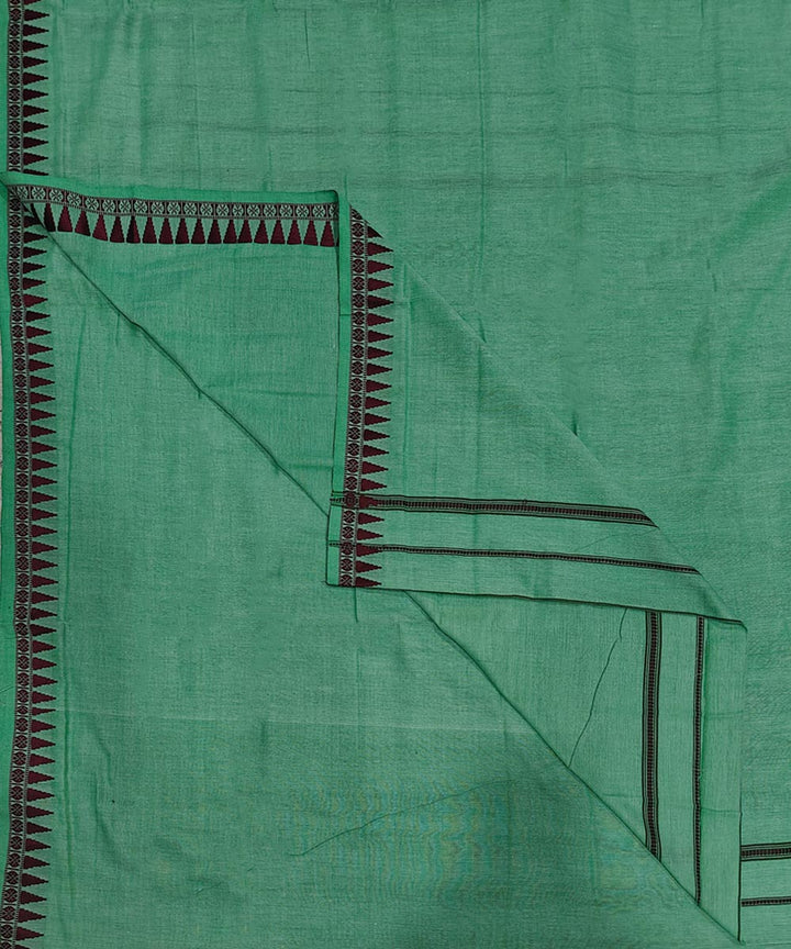 Dark green black handwoven cotton sambalpuri dhoti