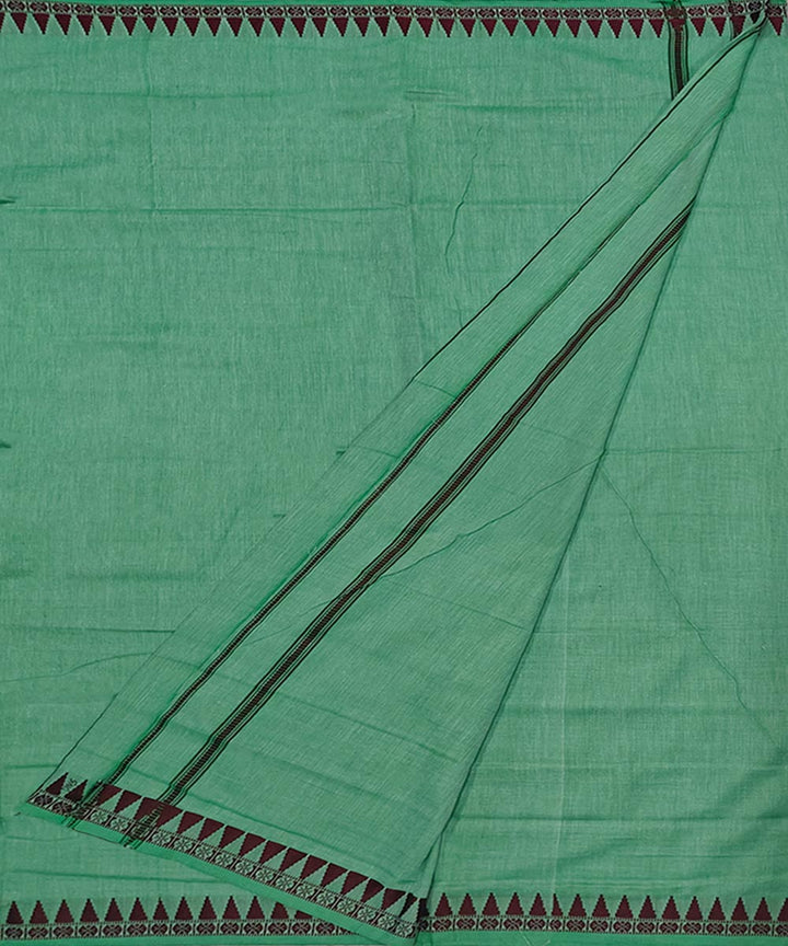Dark green black handwoven cotton sambalpuri dhoti