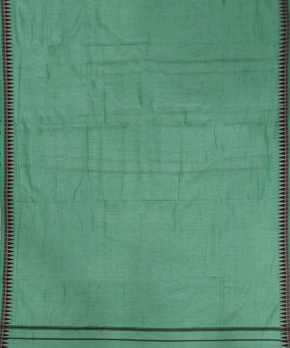 Dark green black handwoven cotton sambalpuri dhoti